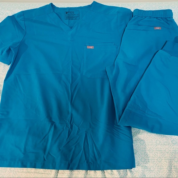 Figs Technical Collection Teal Scrub Pants - Picture 1 of 1